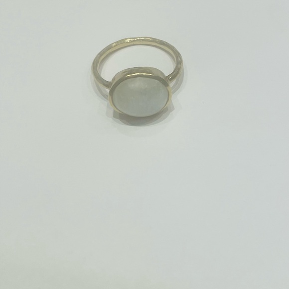 Moonstone Ring Gold tone Size 6 3/4  June Birthstone - Picture 3 of 6